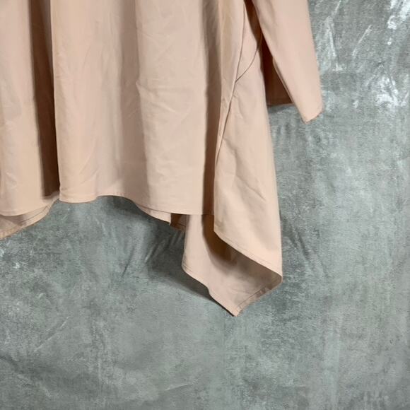 ALFANI Women's Top Prairie Rose Round-Neck 3/4 Sleeve Asymmetrical Hem Top SZ L - Picture 7 of 11